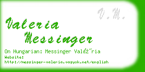 valeria messinger business card